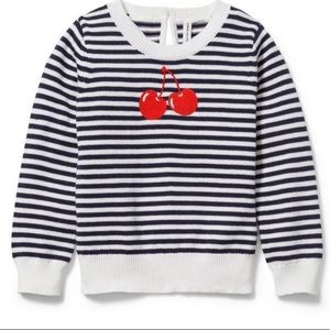 Janie and Jack cherry stripe sweater size 8